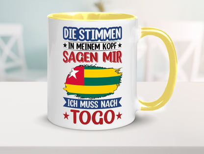 Togo | Urlaub Stimmen in meinem Kopf Traumland Humor Geschenkidee Tasse