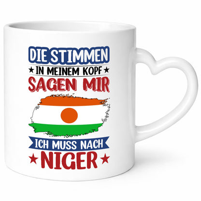 Niger | Urlaub Stimmen in meinem Kopf Traumland Humor Geschenkidee Tasse