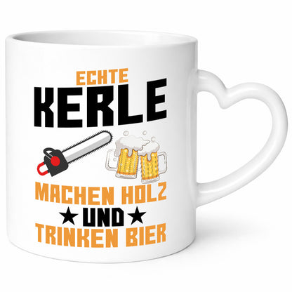 Holz machen und Bier trinken | Holzfäller Waldarbeiter lustiger Spruch Geschenk