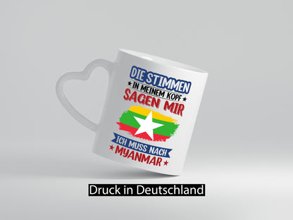 Myanmar | Urlaub Stimmen in meinem Kopf Traumland lustiger Spruch Geschenk