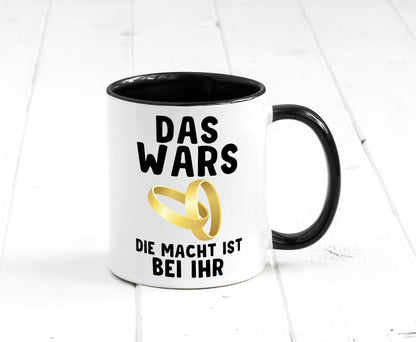 Die macht ist bei ihr | Hochzeit Tasse Ehemann Ehe Geschenk Humor Geschenkidee