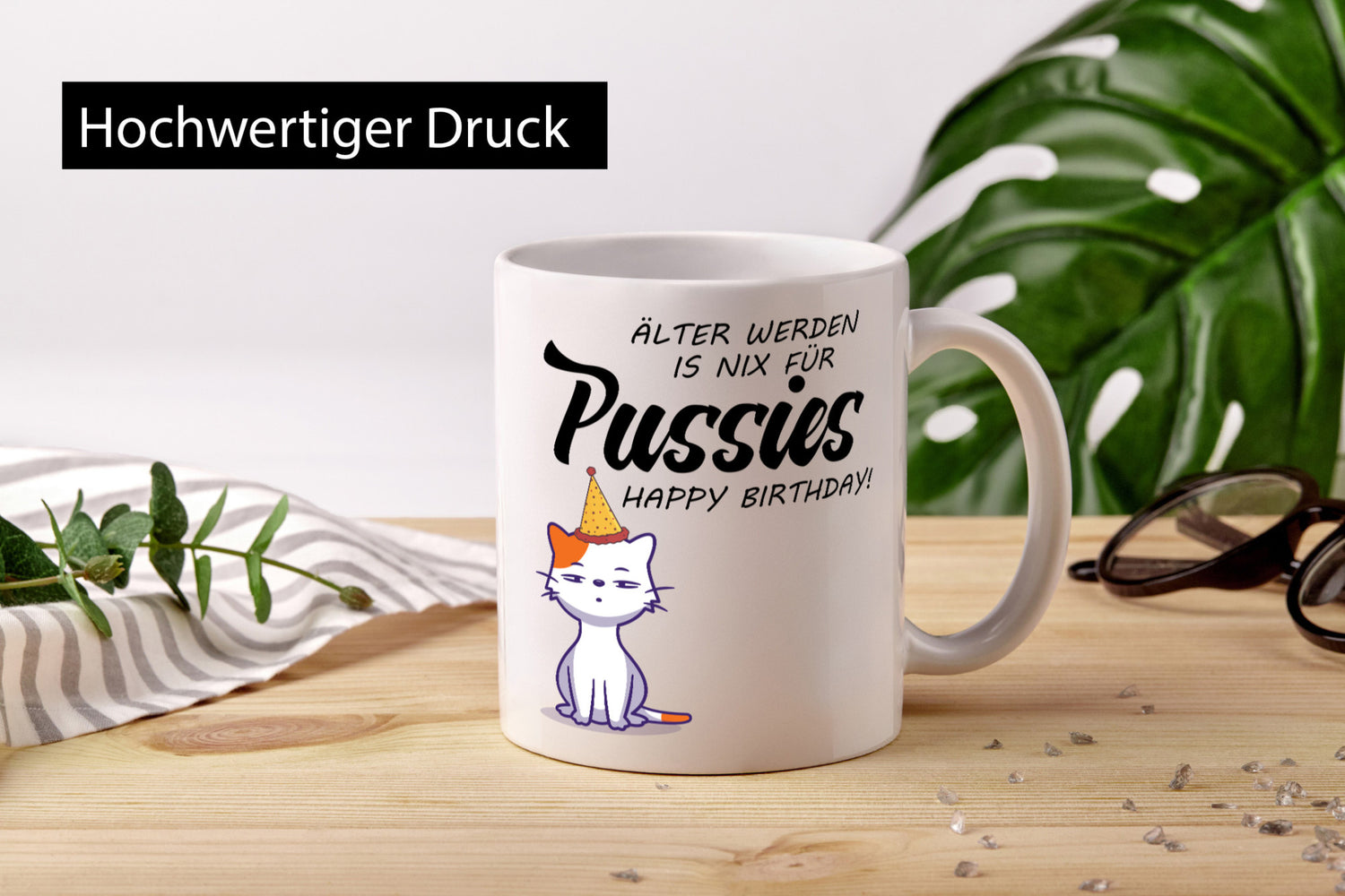 Älter werden ist nichts für Pussies | Happy Birthday Humor Geschenkidee Tasse