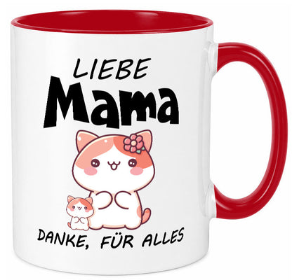 Liebe Mama Danke, für alles | Muttertag Beste Geschenk Familie Geschenkidee Tasse