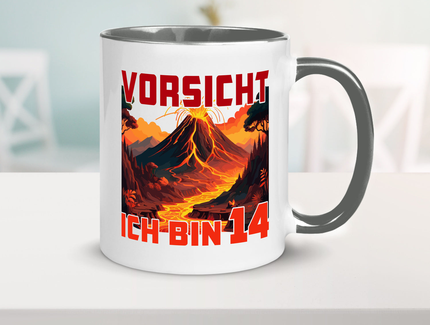 14. Geburtstag | 14 Jahre Vulkanausbruch Vulkan Geschenkidee Humor Tasse