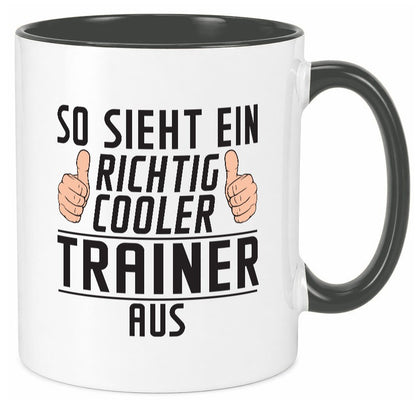 Richtig Cooler Trainer | Verein Sport Geschenkidee Humor Tasse