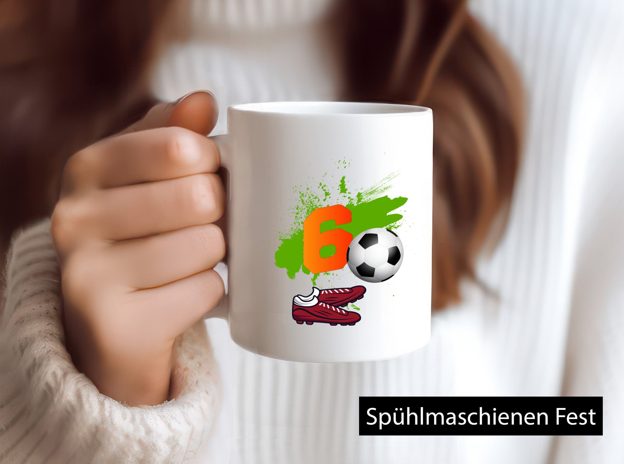 6. Geburtstag | Jungen Fußball Fußballspieler Humor Geschenkidee Tasse