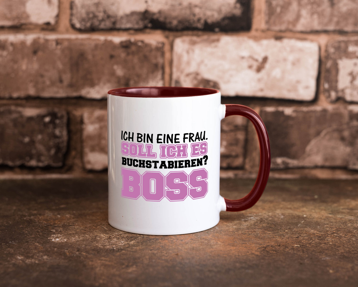 Ich bin der Boss Geschenk Humor Geschenkidee lustiger Spruch Tasse