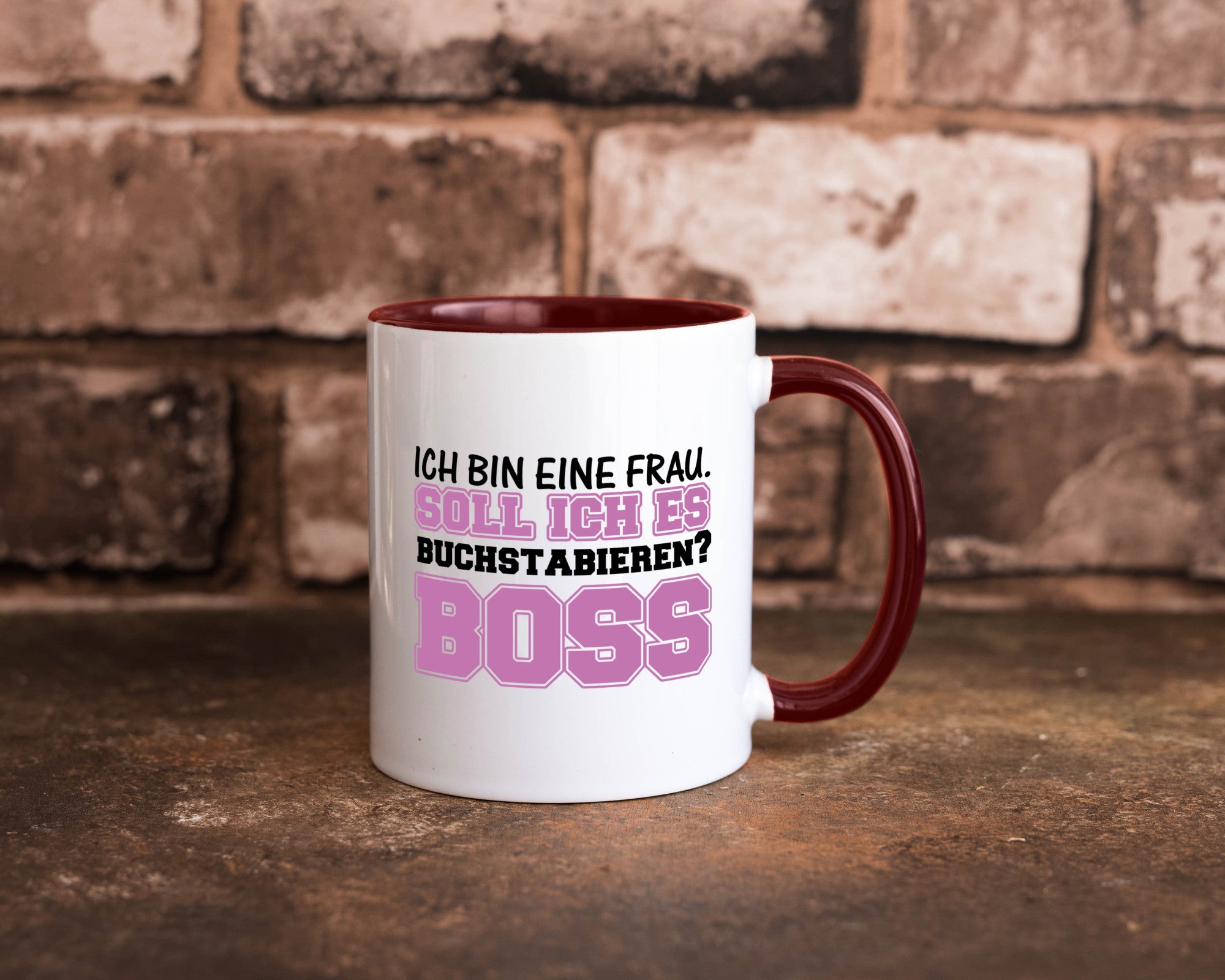 Ich bin der Boss Geschenk Humor Geschenkidee lustiger Spruch Tasse
