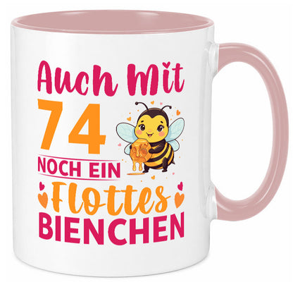 74. Geburtstag | Flottes Bienchen 74 Jahre v2 Geschenkidee Humor Tasse