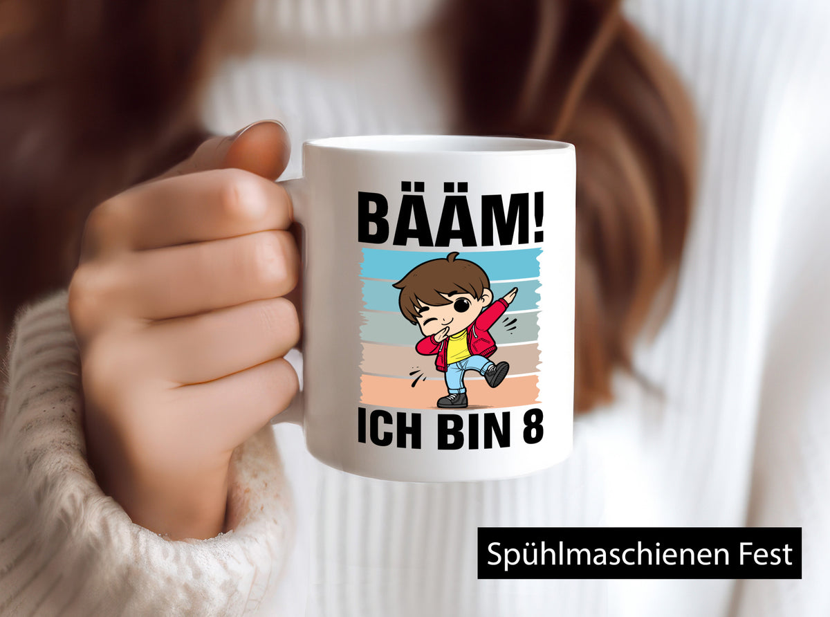 8. Geburtstag | Ich bin 8 Jahre Bäääm Dabbing Kind lustig Geschenkidee Geschenk Tasse