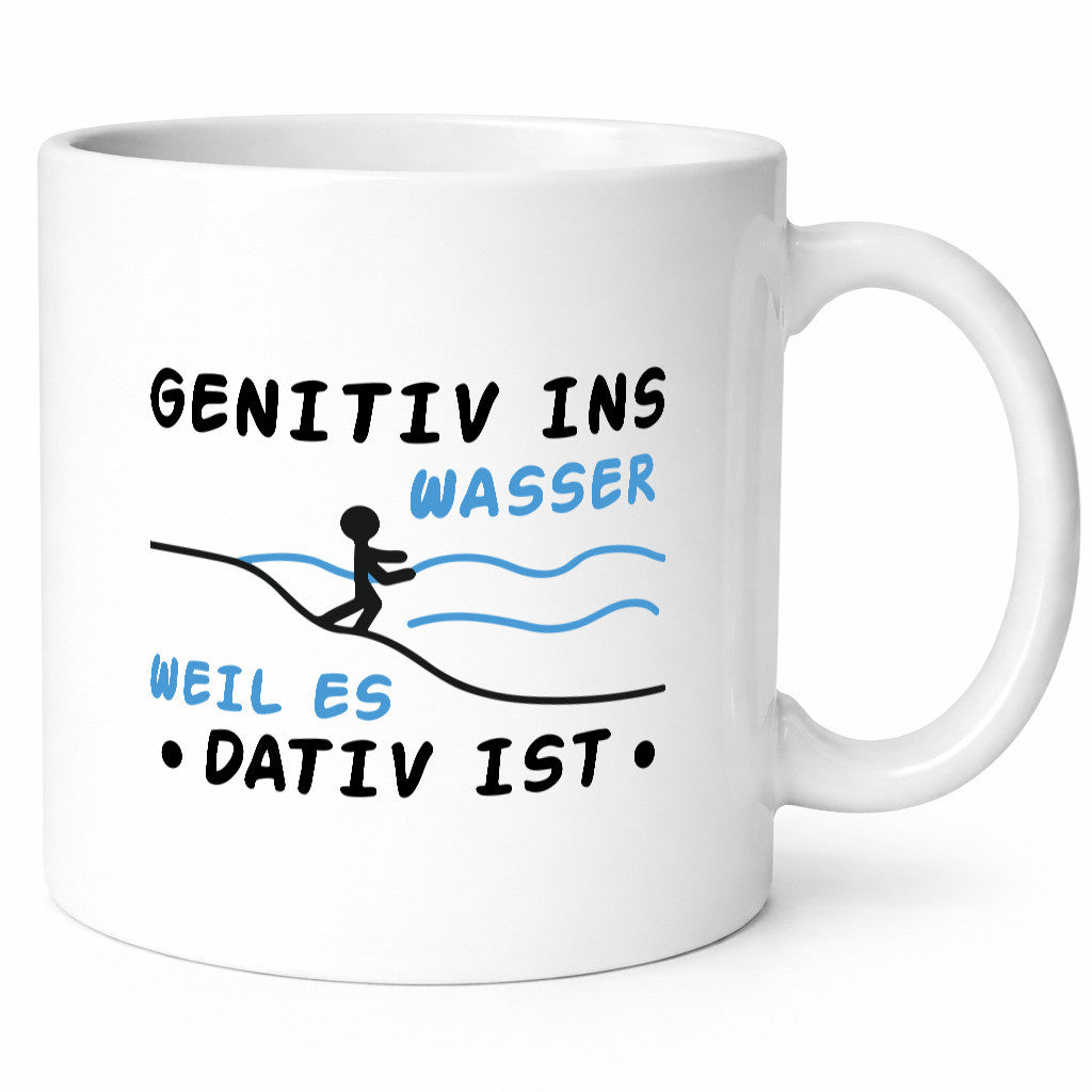 Genitiv ins Wasser, weil es Dativ ist | Mensch Wasser lustiger Spruch Geschenk