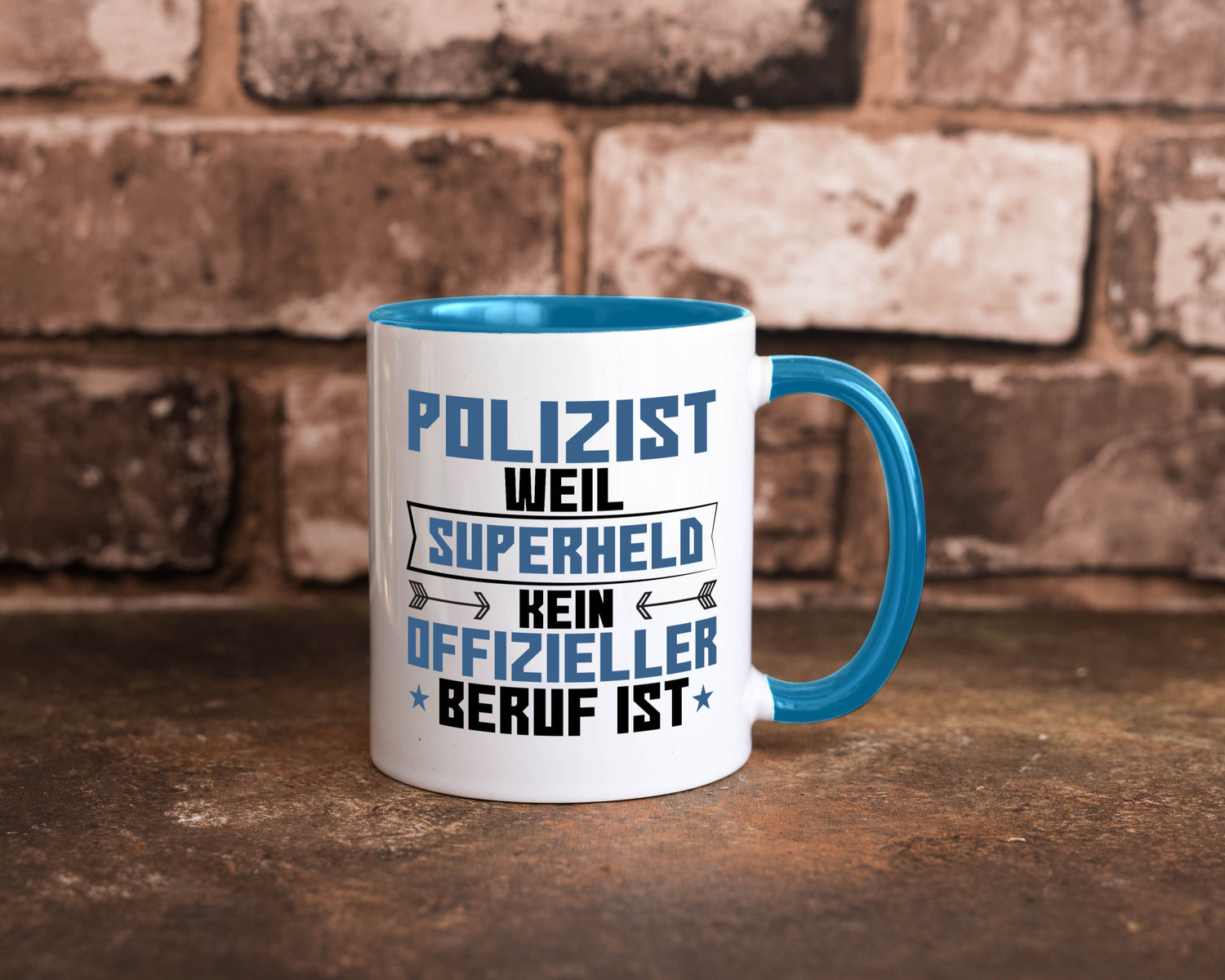 Superheld Polizist | Polizei lustiger Spruch Geschenk Humor Geschenkidee Tasse