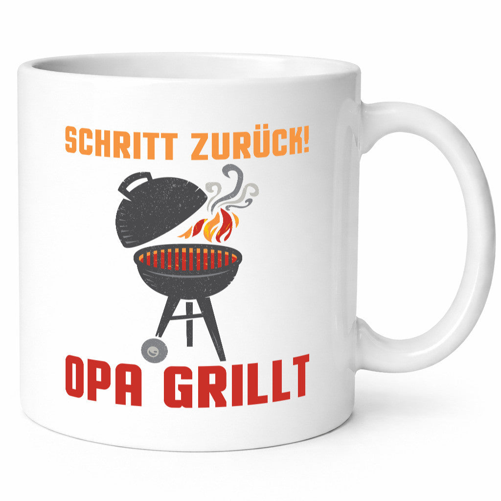 Schritt zurück, Opa grillt | Grill Flamme Geschenk Familie Geschenkidee
