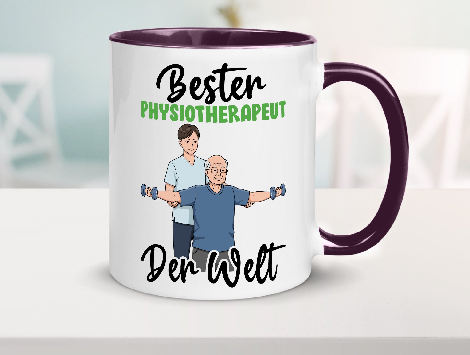 Bester Physiotherapeut v3 Geschenk Humor Geschenkidee lustiger Spruch Tasse