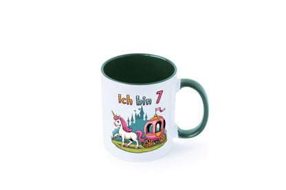 7. Geburtstag | Prinzessin in Kutsche Einhorn lustiger Spruch Geschenk