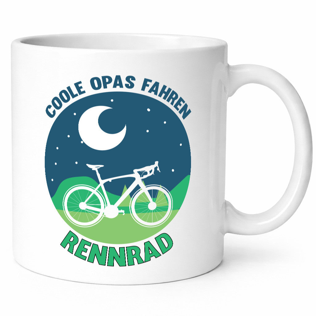 Coole Opas fahren Rennrad | Mond Landschaft Geschenk Familie Geschenkidee