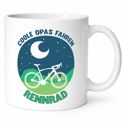 Coole Opas fahren Rennrad | Mond Landschaft Geschenk Familie Geschenkidee