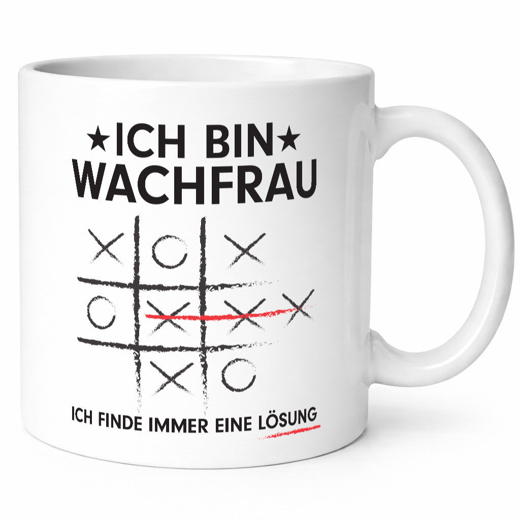 Löse Probleme: Wachfrau | Wachpersonal Nachtwächter v3 Humor Geschenkidee Tasse