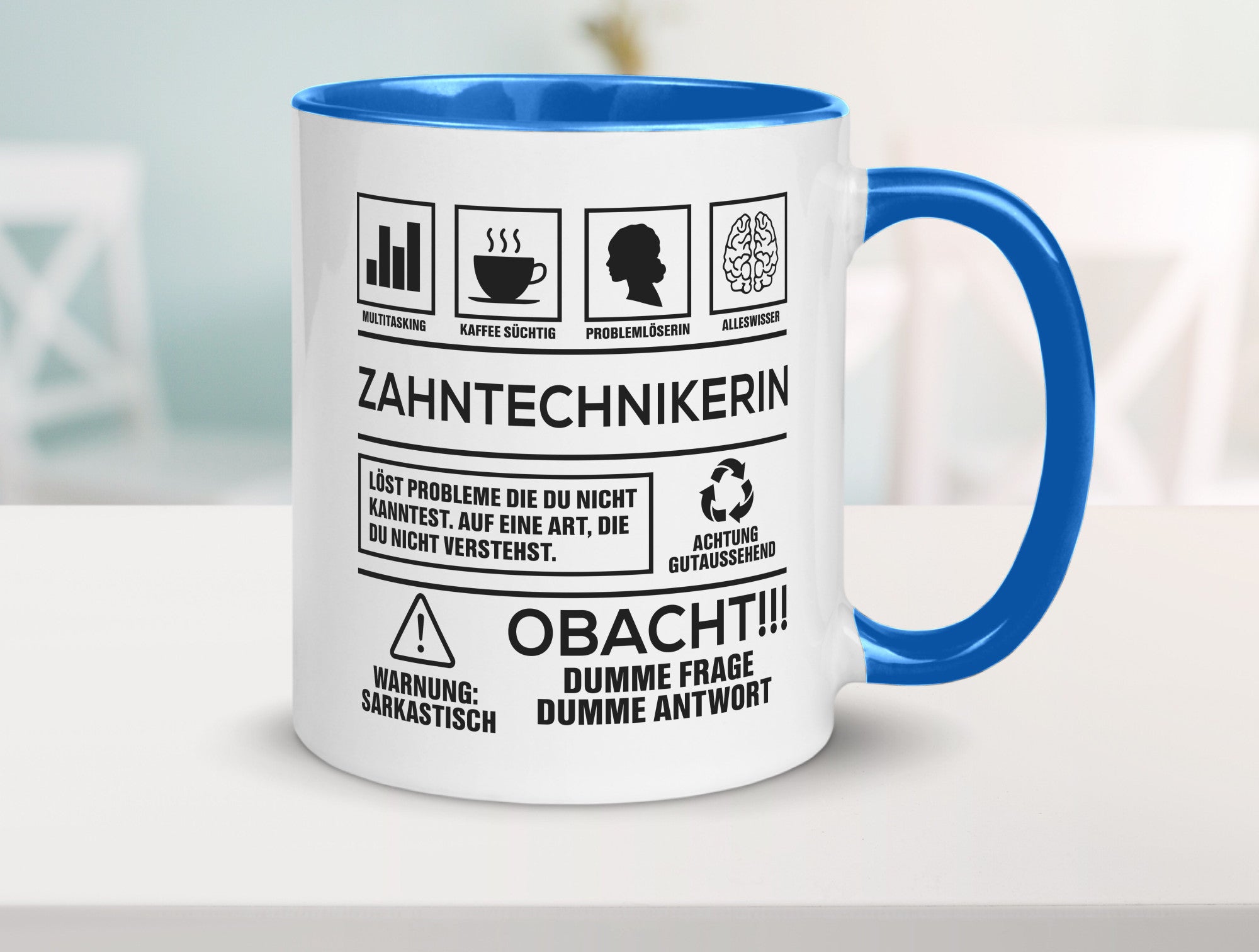 Achtung Probleme Zahntechnikerin | Zahnmedizin Humor Geschenkidee Tasse