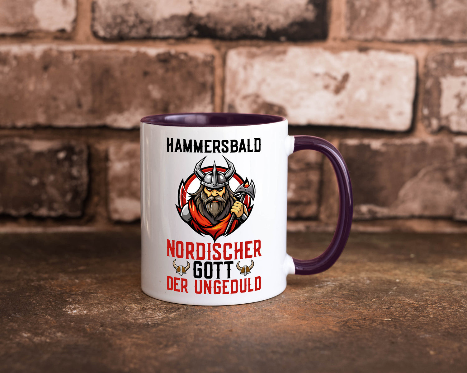Hammersbald Nordischer Gott der ungeduld Humor Geschenkidee Tasse