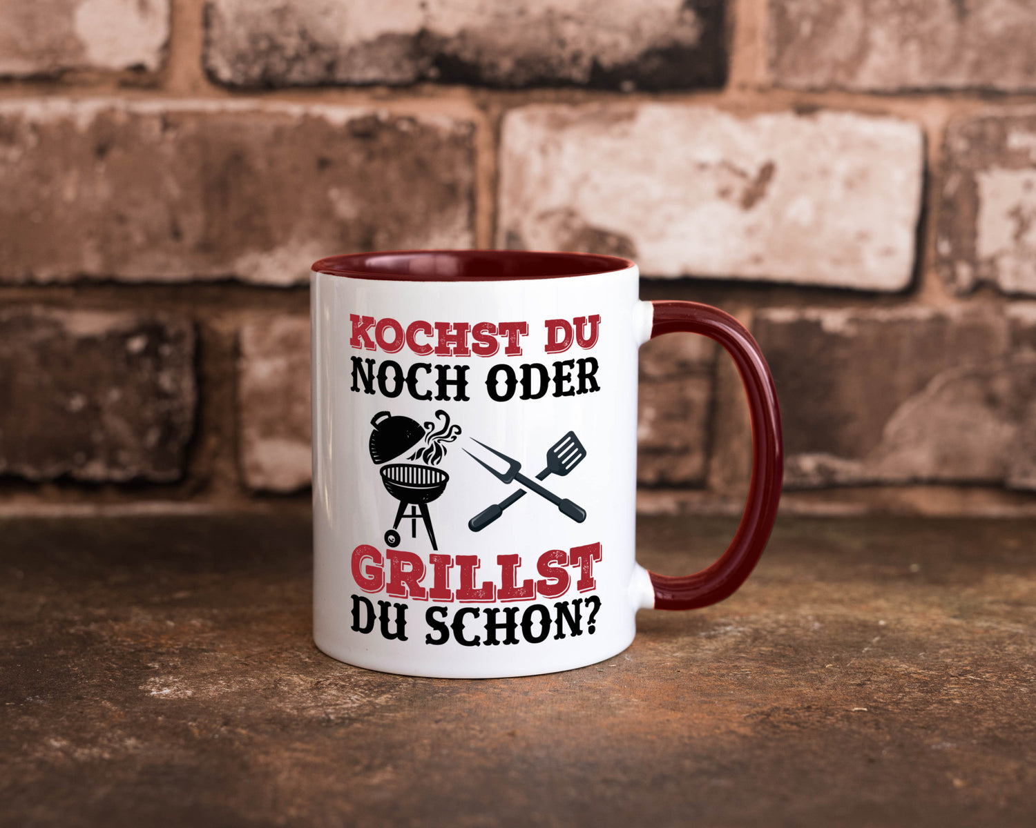 Grillst du schon? | Spruch Tasse Grillen Männer Geschenkidee Humor