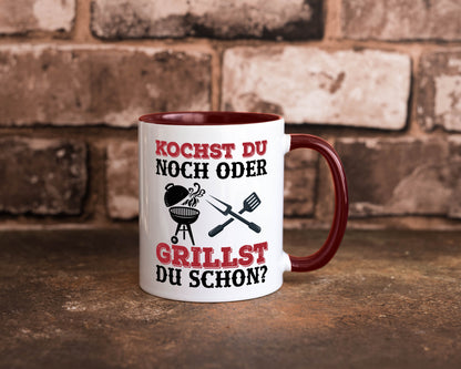 Grillst du schon? | Spruch Tasse Grillen Männer Geschenkidee Humor