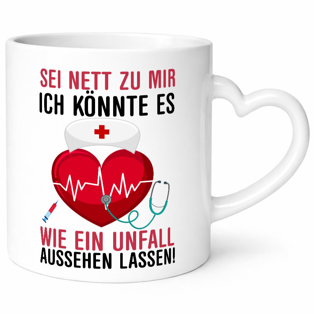 Sei nett zu mir | Krankenschwester Arzt Klinik Spritze lustig Humor