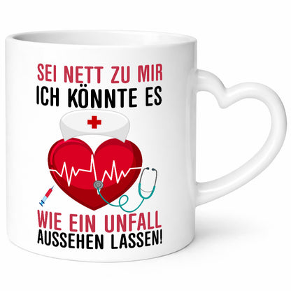 Sei nett zu mir | Krankenschwester Arzt Klinik Spritze lustig Humor