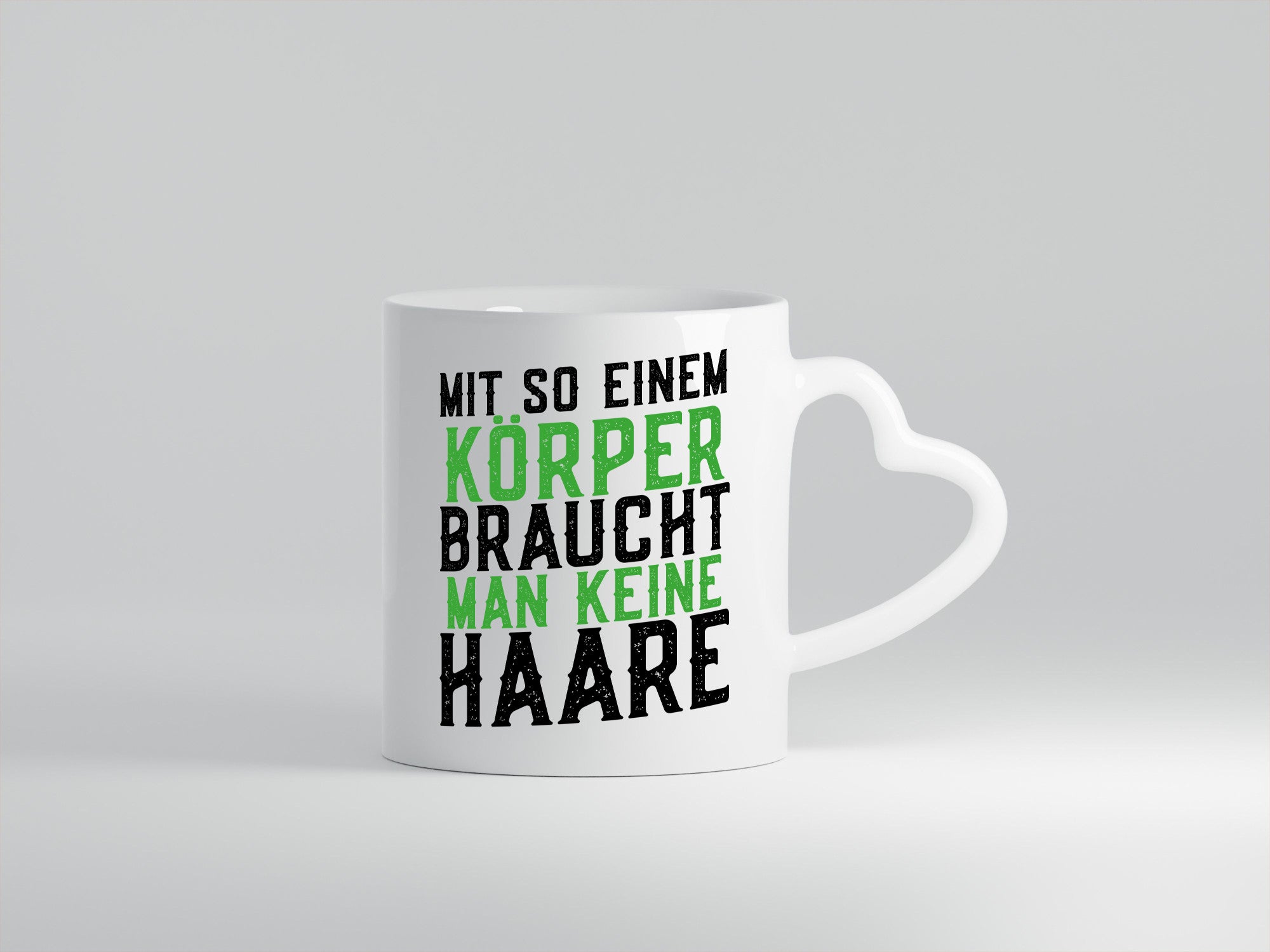 Mit so einem Körper | Haare Glatze Lustiger Spruch Geschenkidee Humor Tasse
