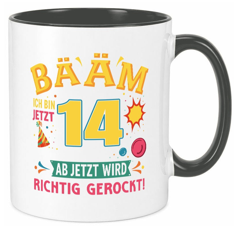 14. Geburtstag | 14 Jahre ab jetzt wird richtig gerockt lustig Geschenkidee Tasse