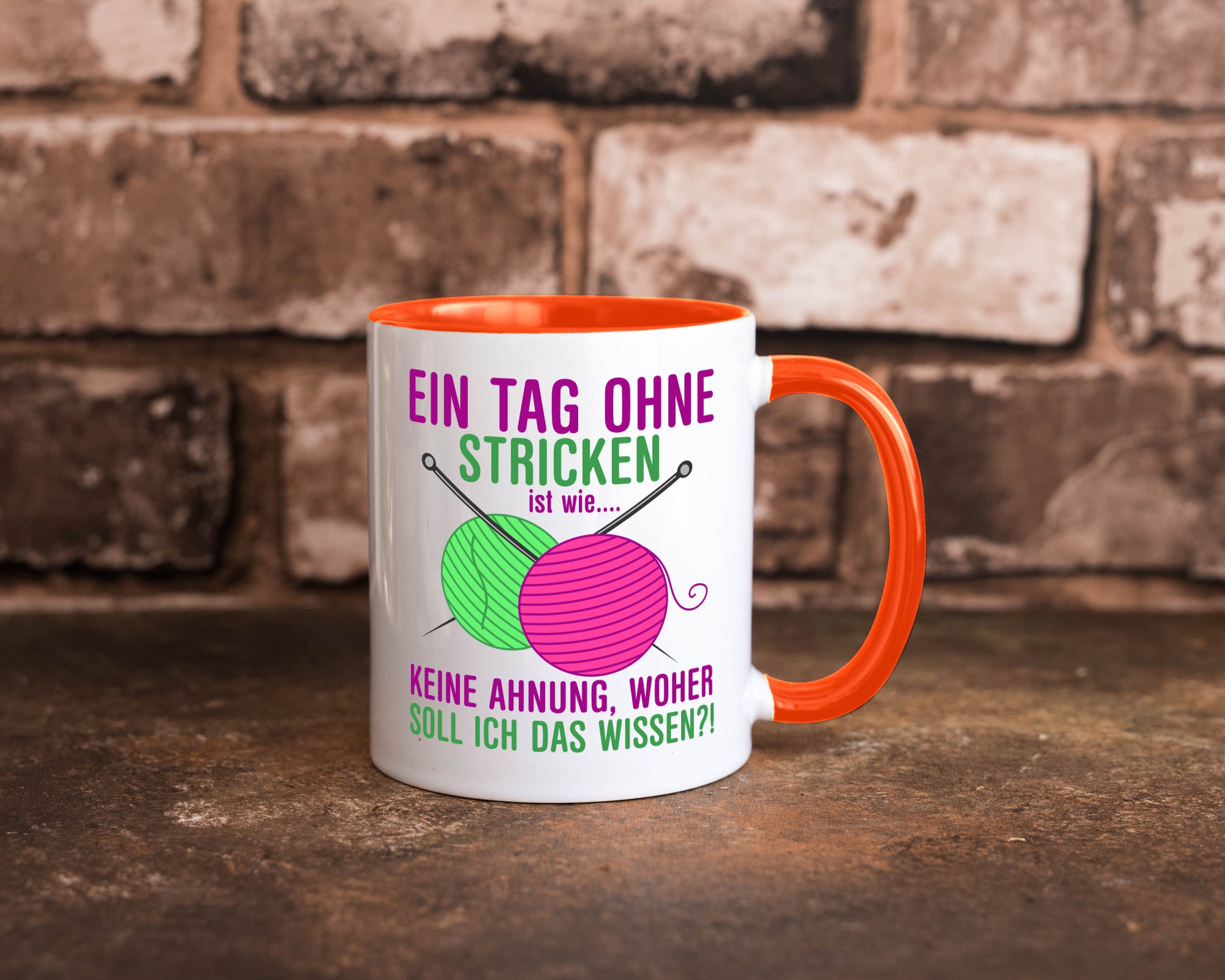 Ein Tag ohne Stricken | Strickzubehör Hobbystrickerin Geschenk Humor