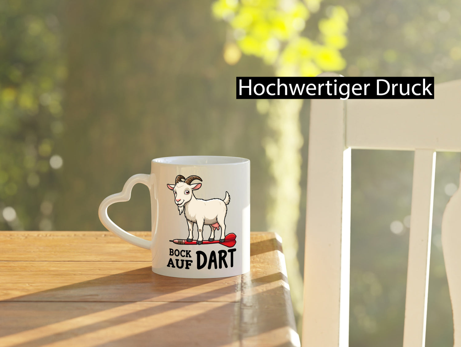 Bock auf Dart | Dartspieler Dartpfeil Ziegenbock v2 Geschenkidee Humor Tasse