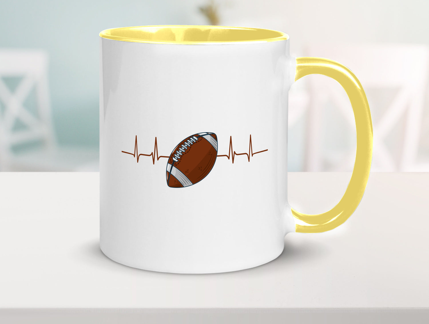 American Football Herzschlag | Footballer Superbowl Humor Geschenkidee Tasse