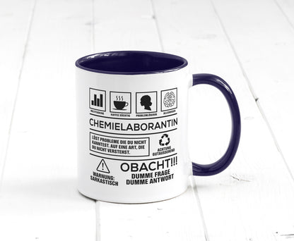 Achtung Probleme Chemielaborantin | Laborantin Chemie Geschenk Humor