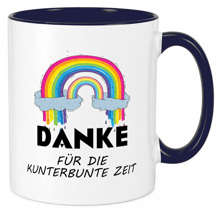 Danke für die Kunderbunte Zeit | Regenbogen lustiger Spruch Geschenk Humor