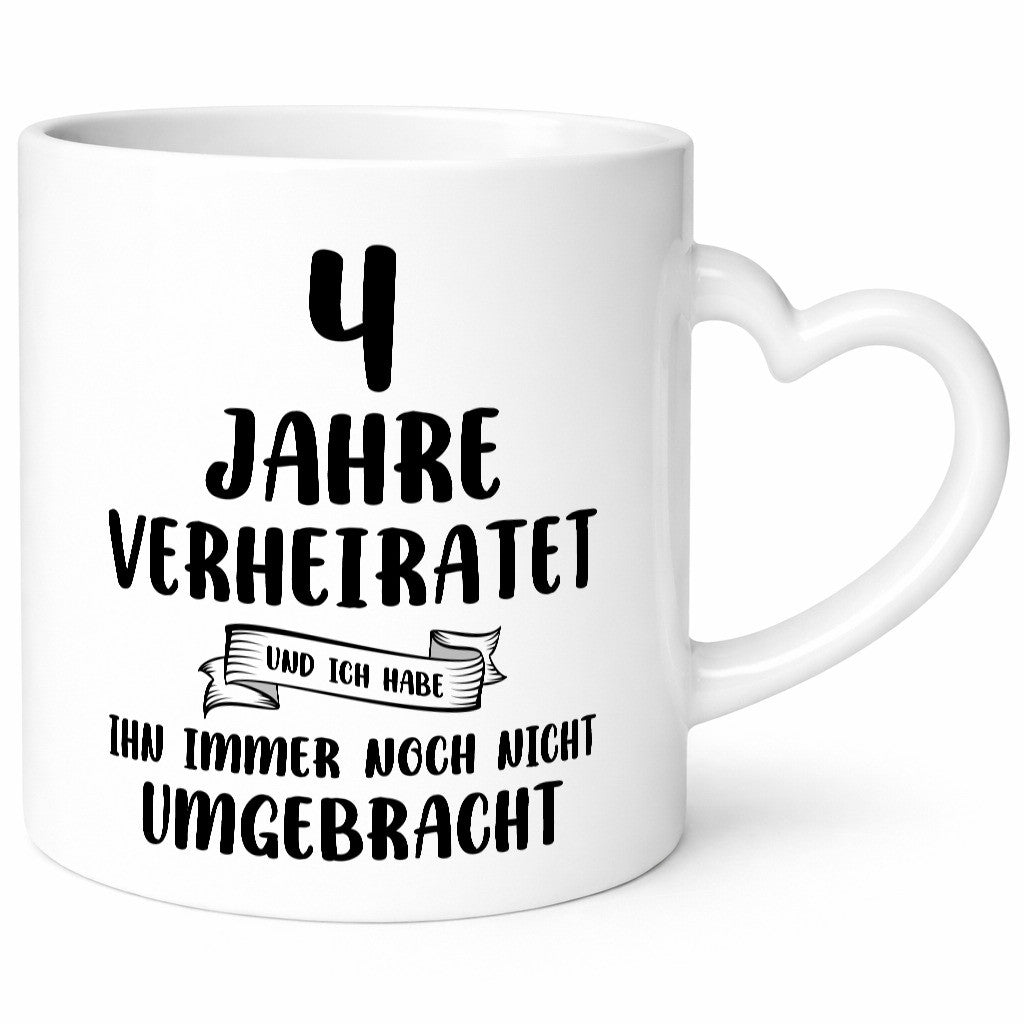 4 Jahre Verheiratet, immer noch am Leben! Geschenkidee Humor Tasse
