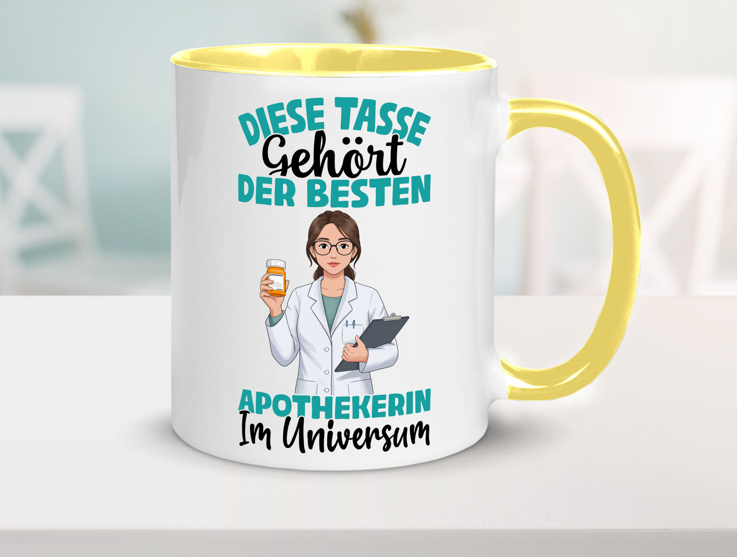 Im Universum: Apothekerin | Apotheke Pharmazie lustiger Spruch Geschenk Humor