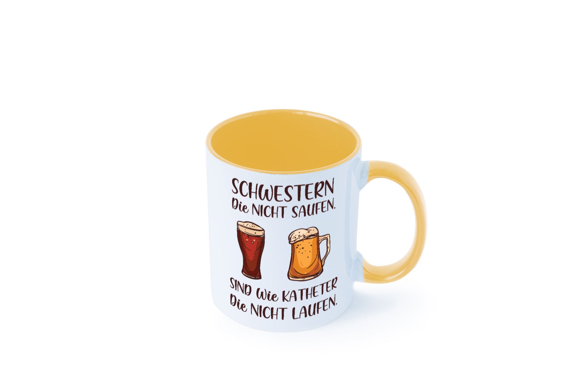 Schwestern die nicht saufen, Katheder laufen | Gläser lustiger Spruch Geschenk
