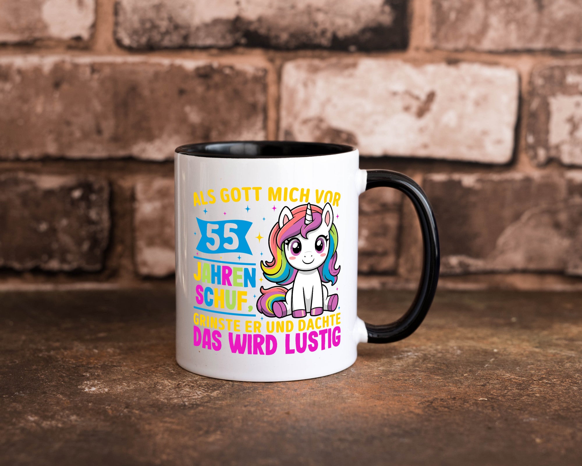 55. Geburtstag | Als Gott mich schuf 40 Jahre v2 lustiger Spruch Geschenk