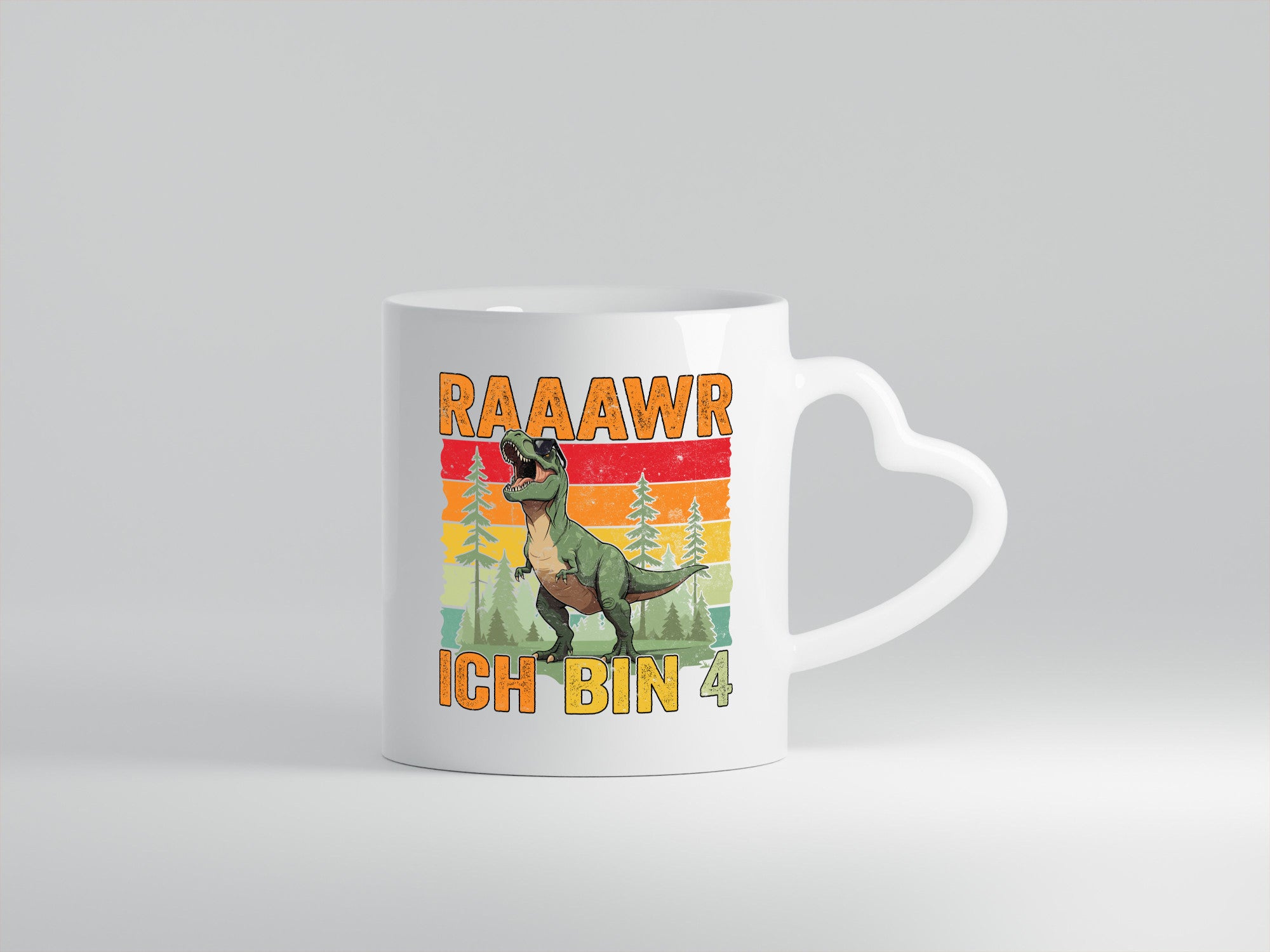 4. Geburtstag | 4 Jahre rarrrr ich bin Dinosaurier Humor Geschenkidee Tasse