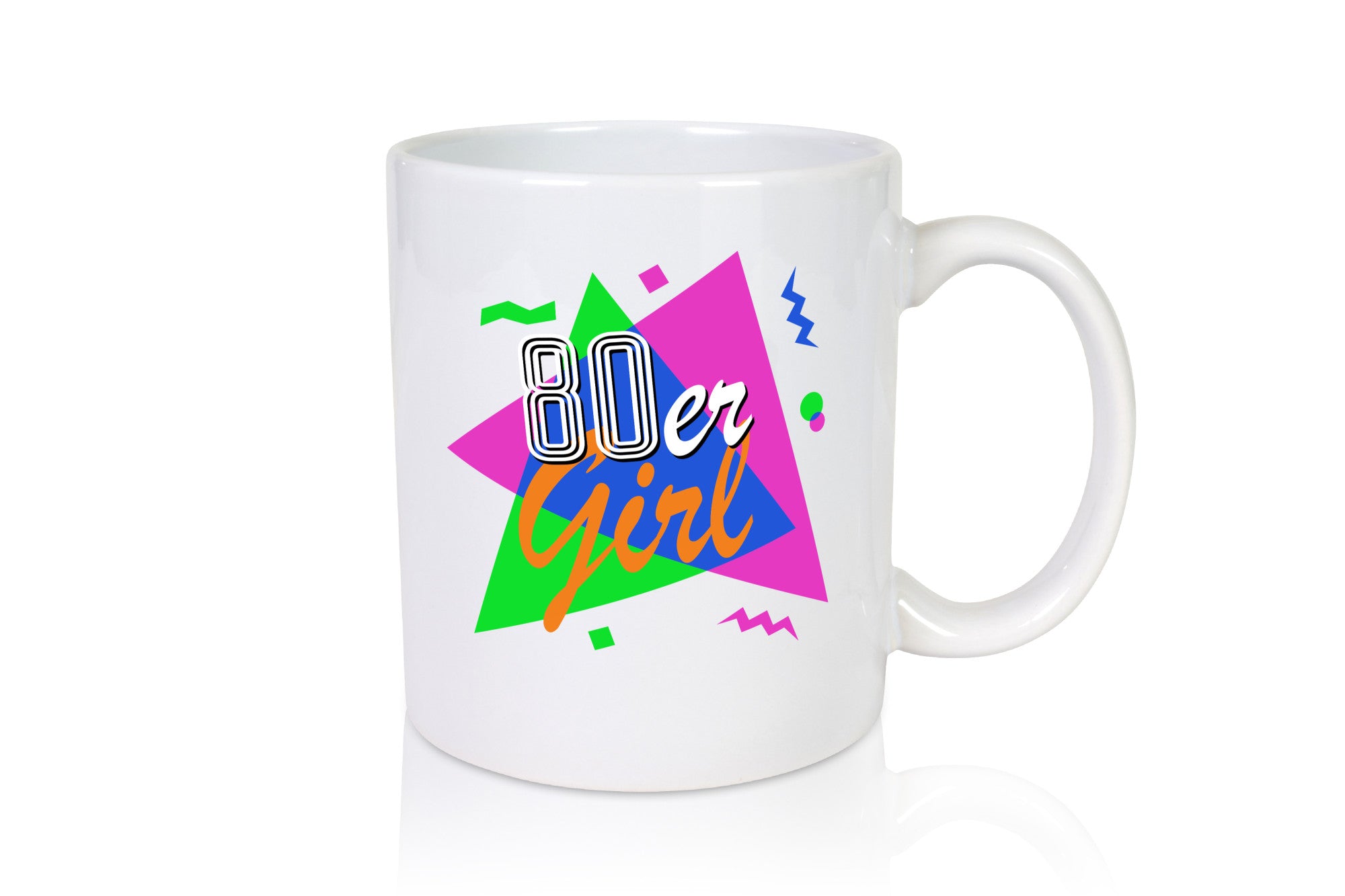 80er Girl - Jahre bunt + verrückt retro Humor Geschenkidee Tasse
