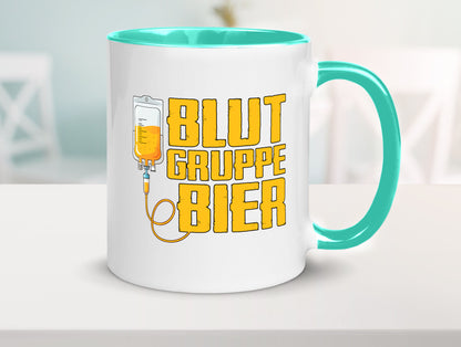 Blutgruppe Bier | Saufen Trinken Biertrinker Humor Geschenkidee Tasse