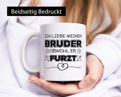 Ich liebe meinen Bruder | Furz Geschwister Statement Geschenk Humor