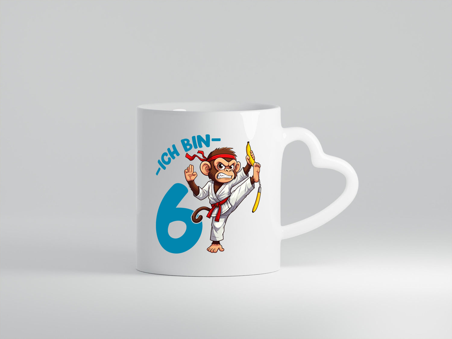 Ich bin 6 | 6. Geburtstag Karate Kampfsport Affe Geschenkidee Humor Tasse