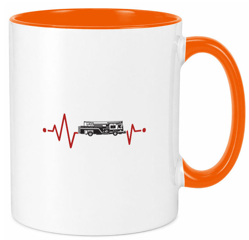 Herzschlag | Feuerwehrfahrzeug Feuerwehr Humor Geschenkidee Tasse