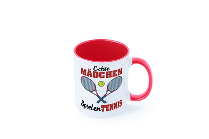 Echte Mädchen Spielen Tennis | Sport Geschenkidee Humor Tasse