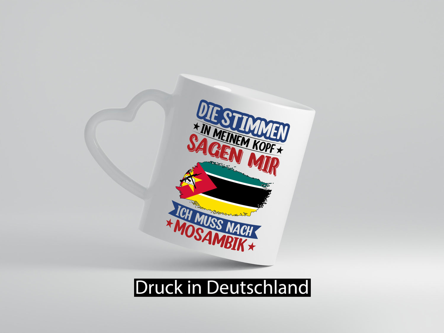 Mosambik | Urlaub Stimmen in meinem Kopf Traumland Humor Geschenkidee Tasse