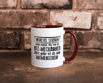 Neuste Studien: KFZ-Mechaniker | Werkstatt Mechaniker Geschenkidee Humor Tasse