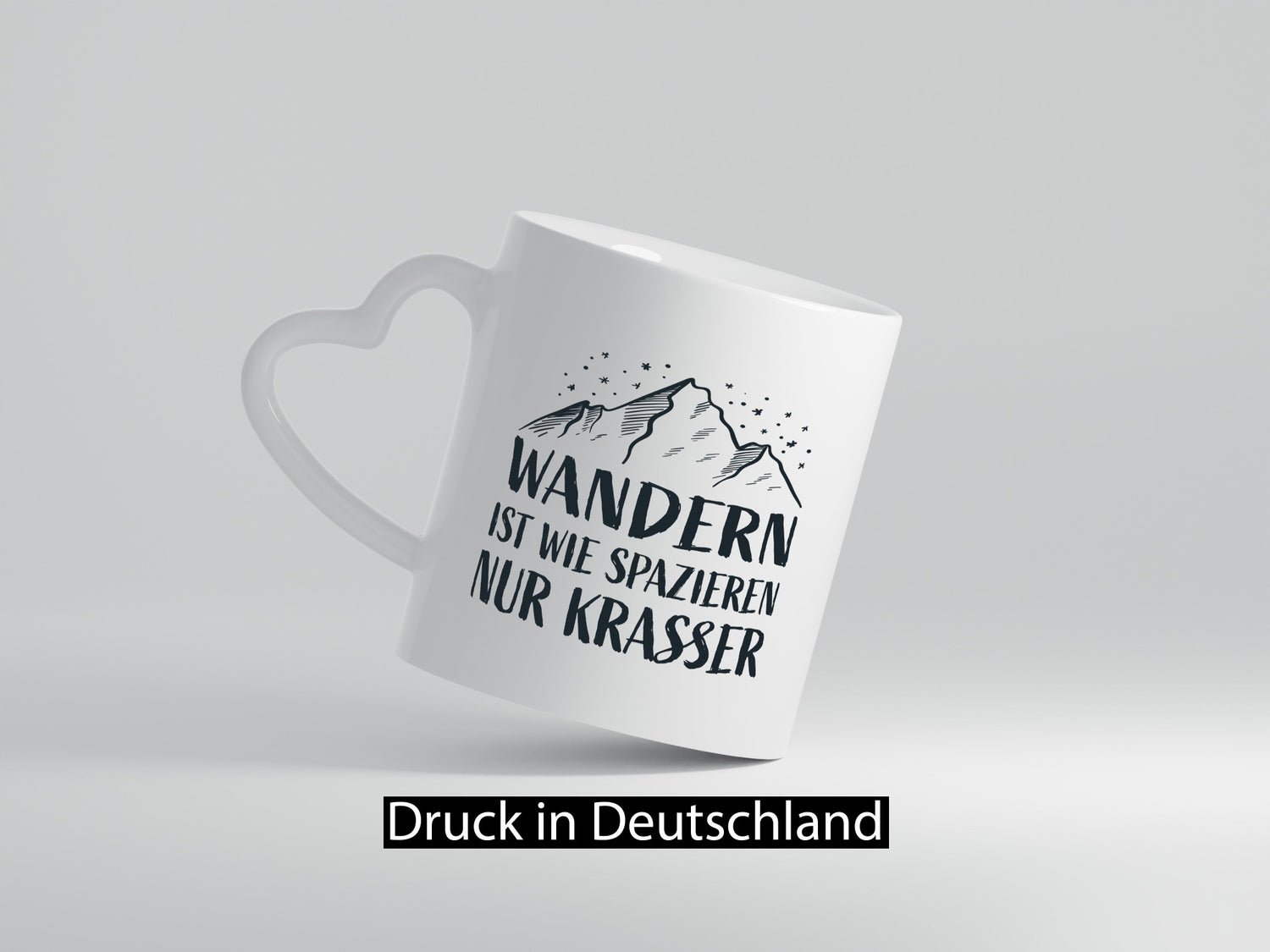 Wandern wie spaieren, nur krasser | Berge Sterne Geschenkidee Humor Tasse