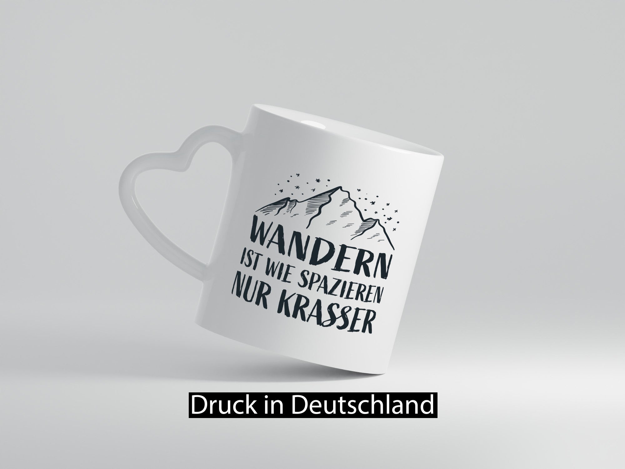 Wandern wie spaieren, nur krasser | Berge Sterne Geschenkidee Humor Tasse